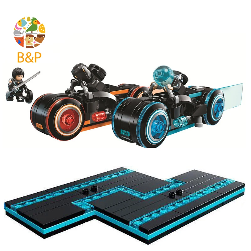 21314 248 шт. серия фильма TRON Legacy Light Cycles модель строительных блоков Кирпичи обучающие