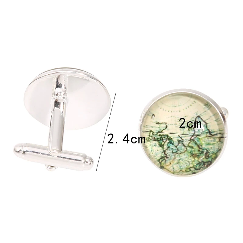 Запонки с изображением земли мира глобус запонки для мужчин на пуговицах Америка