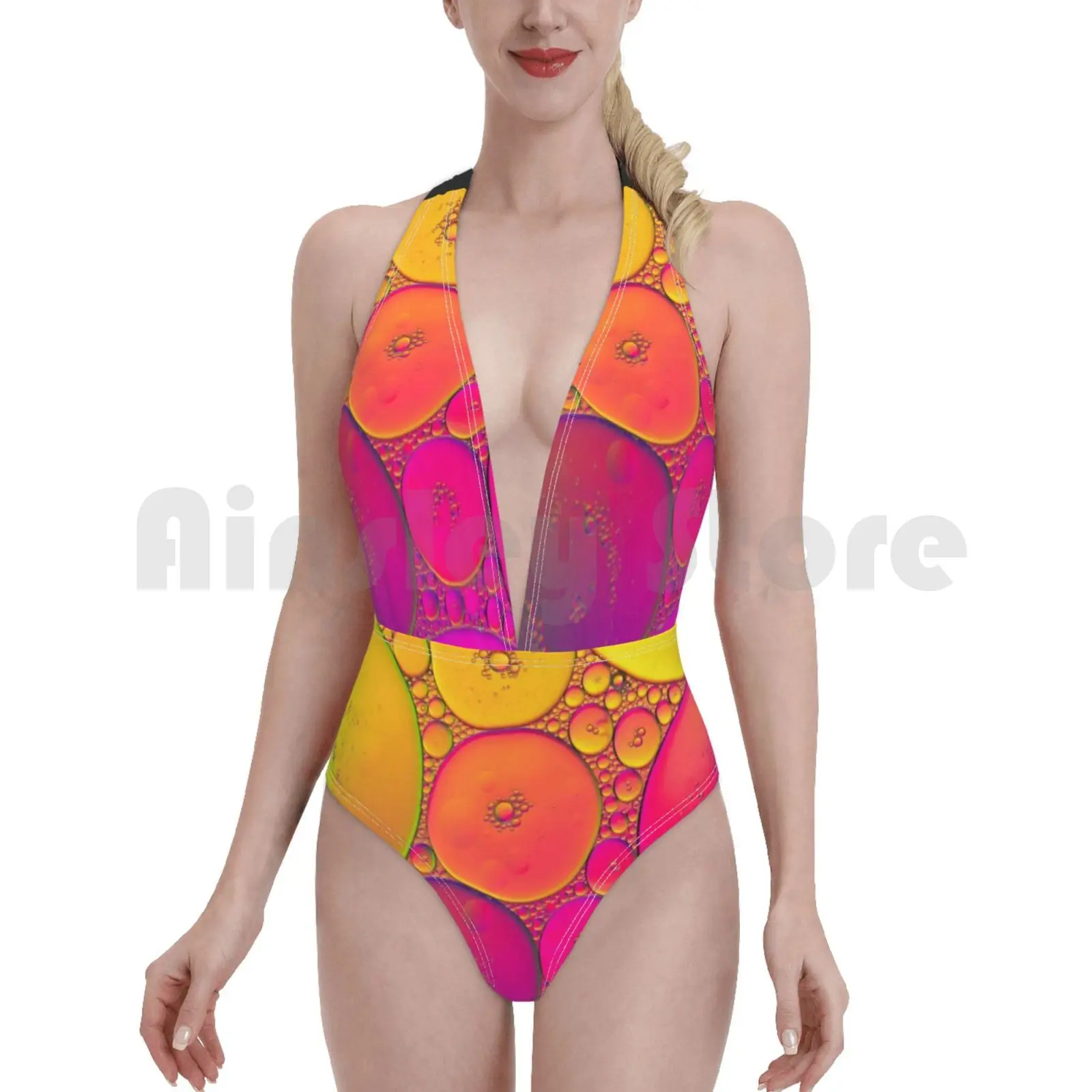 

Цельный купальник, пузырьки сока, цветные в спектре цвета, 215 пузырьков сока, цветные спектры