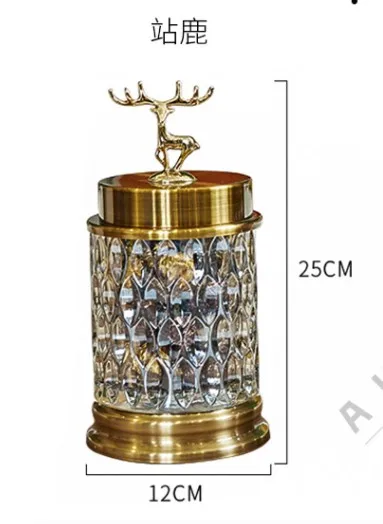 Голова оленя стеклянная Конфета украшение дома гостиной чайный столик