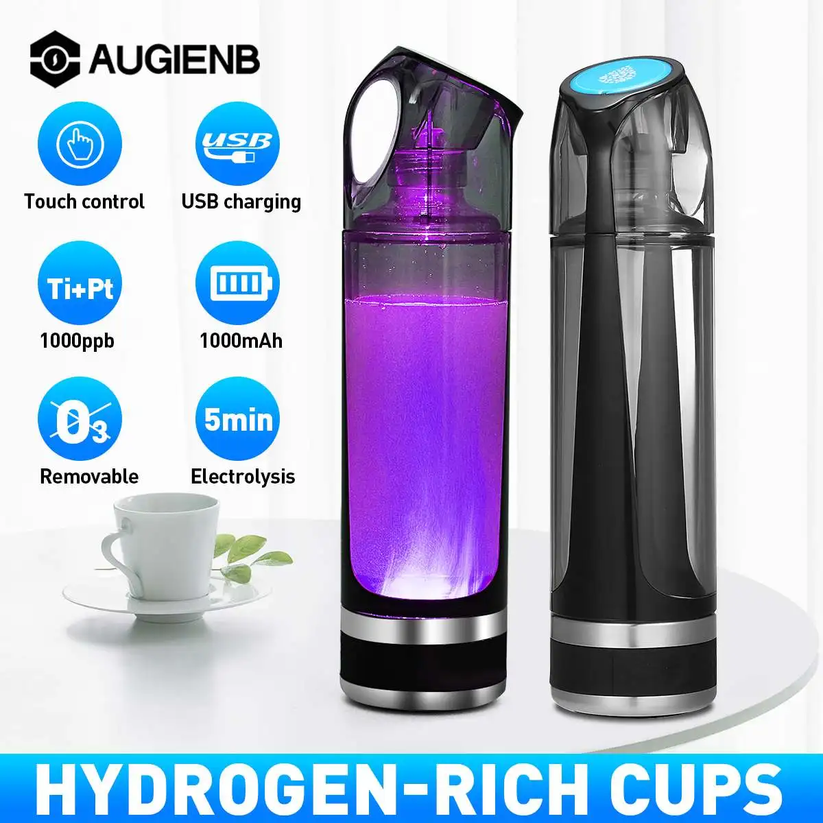 AUGIENB бутылка водородного генератора воды 500 мл водородный генератор чашка фильтр