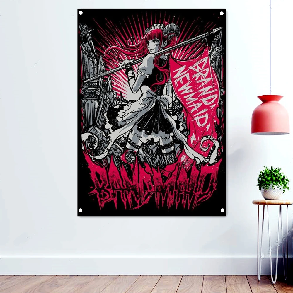 

Baby Metal Brutal Death Metal Artworks Banners Tapestry Dark Wall Art Background Hanging Cloth Rock Band Icon Poster Flags Mural