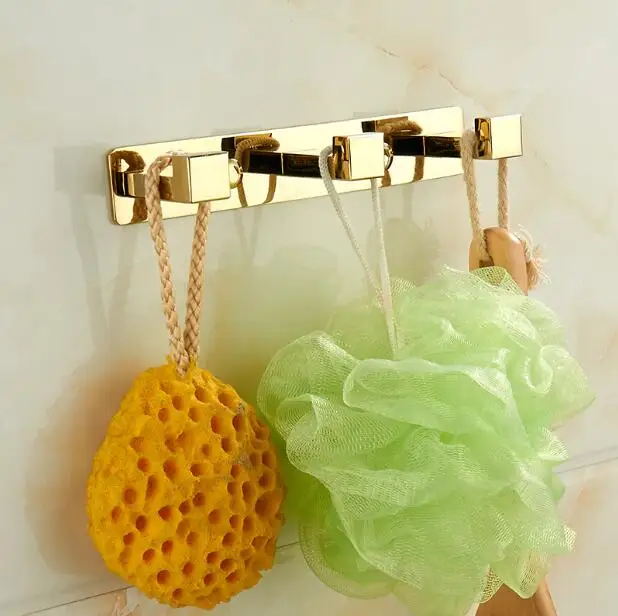 Vidric крючки для ванной комнаты с золотой отделкой халатов вешалки одежды