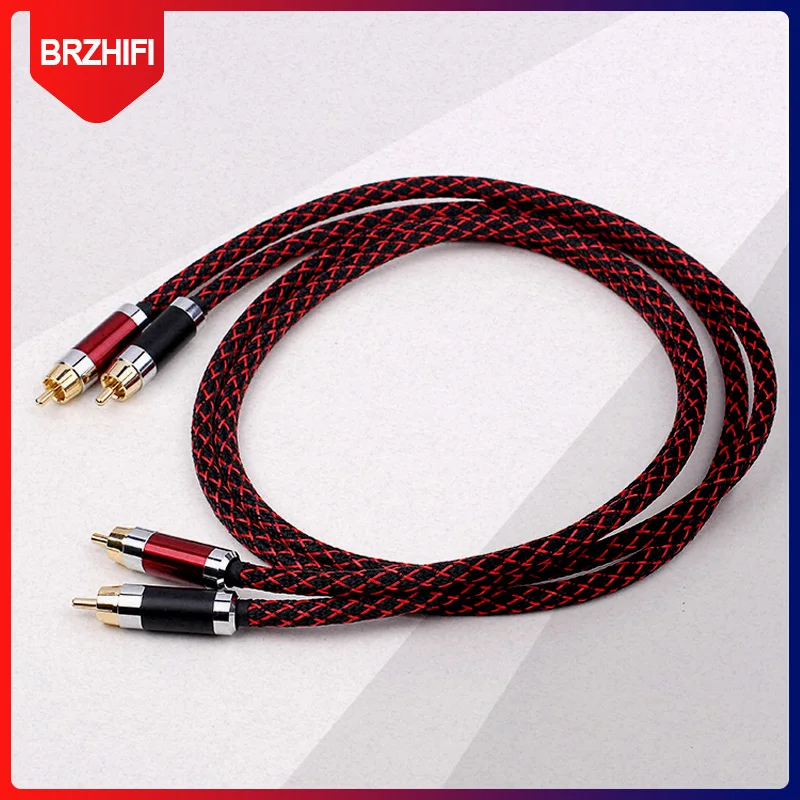 A082 HiFi 1 пара Штекерный RCA к 4N OFC Canare аудио кабель для ПК MP3 CD DVD усилитель