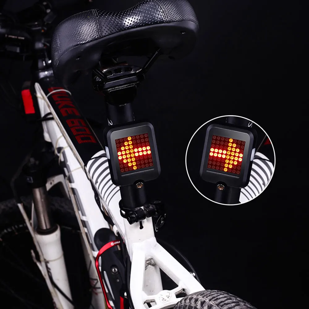 Bicycle Rear Taillight Automatic Direction Indicator USB Rechargeable Cycling MTB Outdoor Bike Safety Warning Turn Signals Light | Лампы и