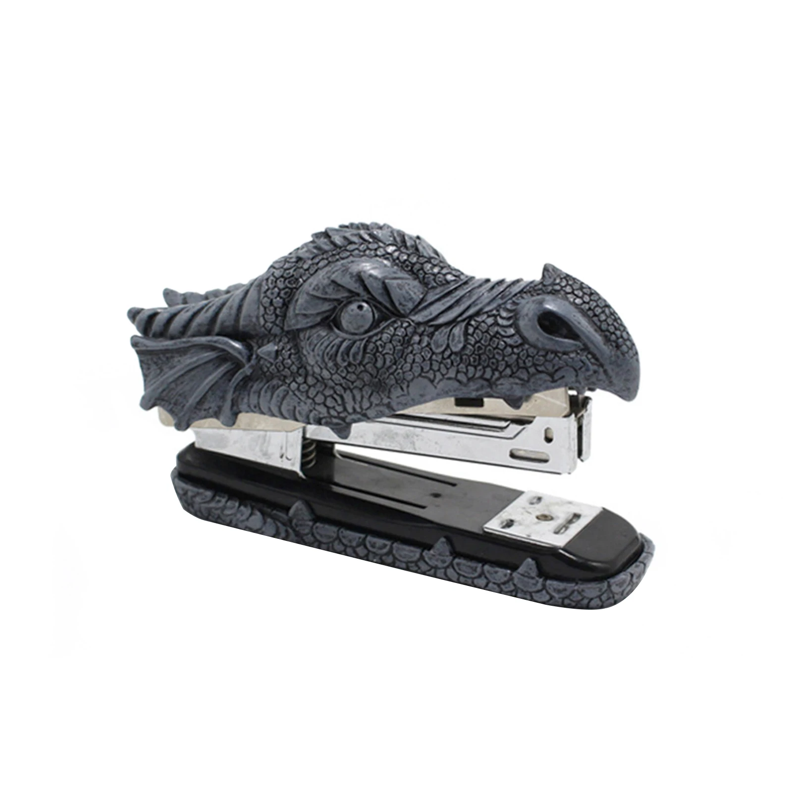 

Novelty Resin Dragon Head Stapler Portable Book Paper Stapling Manual Staplers Office School Supplies