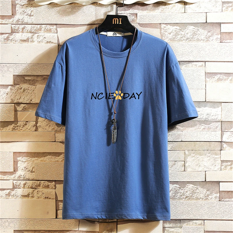 

Spring and Summer New Men T-shirts Minimalist Trend Design Short Sleeve T shirt Casual Cotton Top Spring and Summer