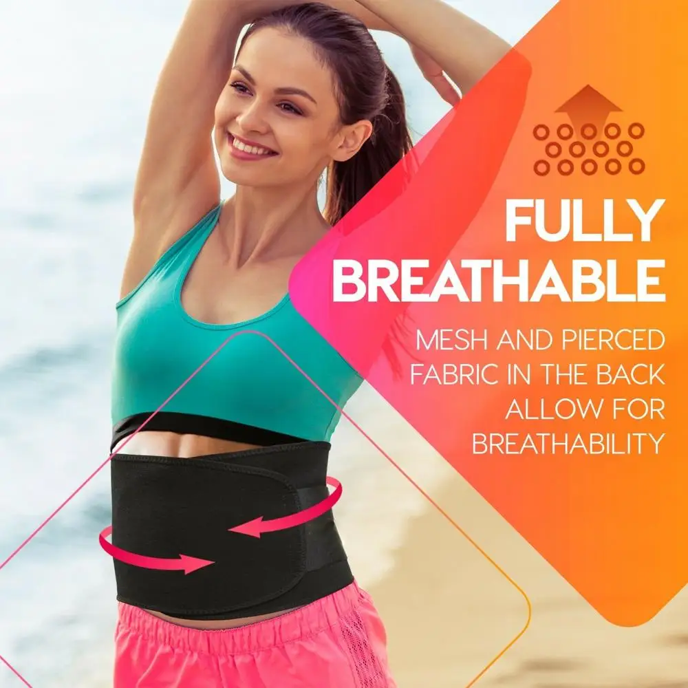 Черное полиэфирное волокно пояс для пота спортивный чудесный триммер талии