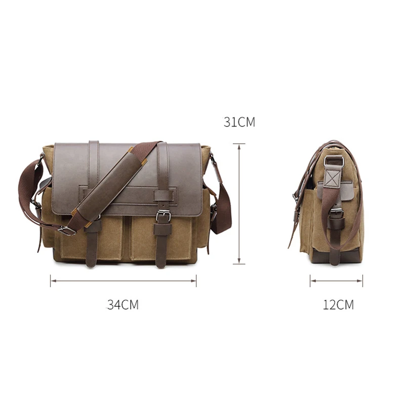 13.3 Inch Canvas Laptop Shoulder Bag Notebook Case for Men Teens School Bags Macbook Acer hp Dell |