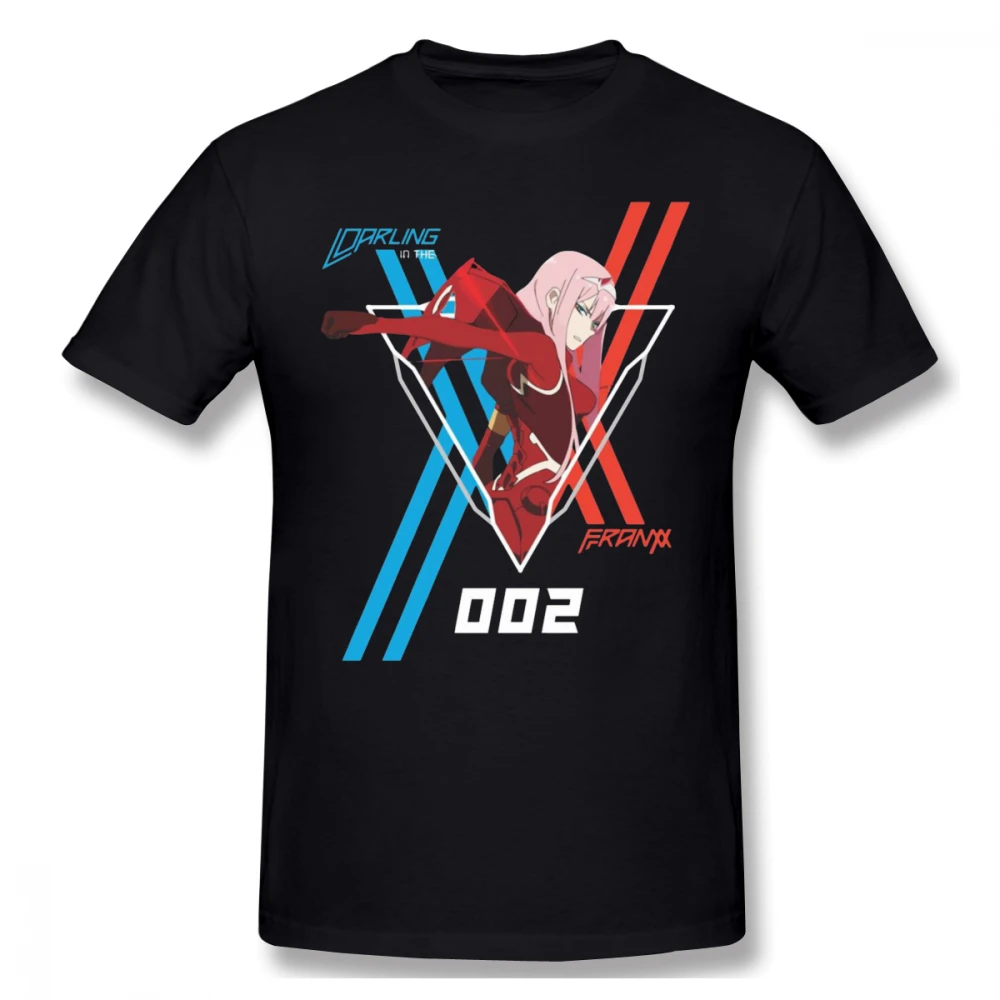 Darling в Franxx футболка размера плюс хлопок Пользовательские короткий рукав Футболка