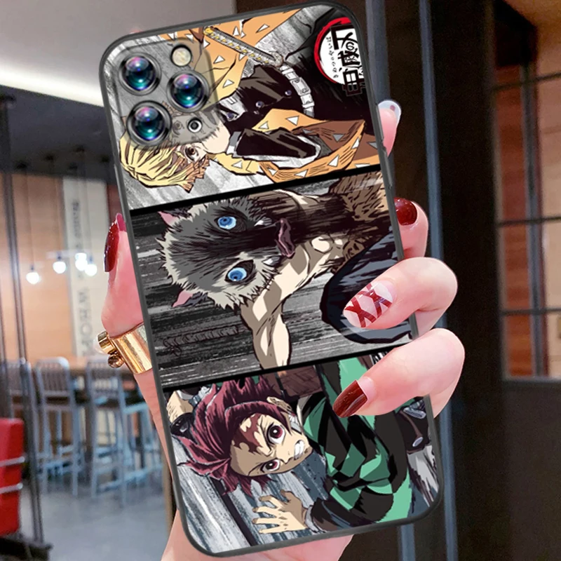 

Anime Demon Slayer Kimetsu No Yaiba Phone Case For iPhone 6 6S 7 8 Plus Designer Cellphone Phone Cove TPU Cheap Mobilephone