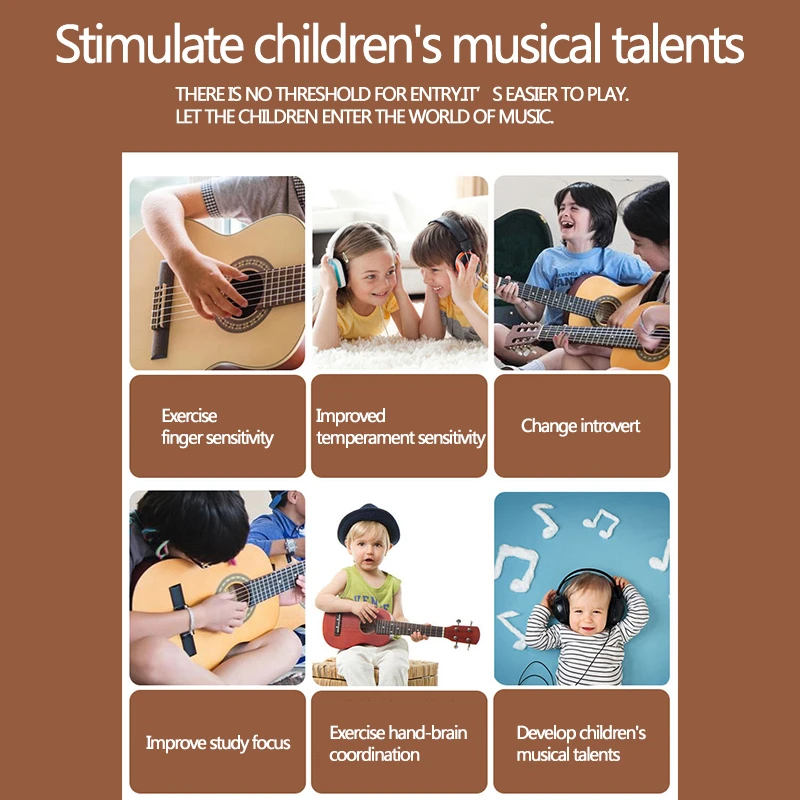 21 дюйм 36 5 см укулеле детская музыкальная гитара экологичный АБС пластик