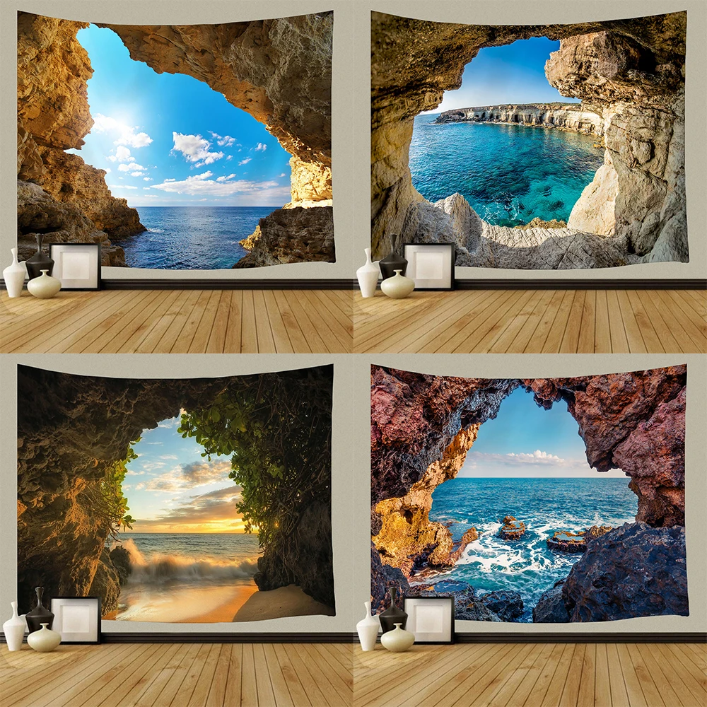 

Настенный гобелен с изображением пещеры, настенный гобелен, украшение для дома