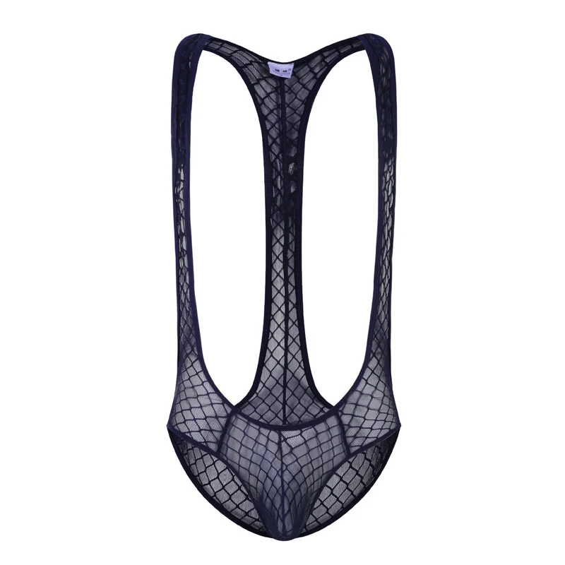 Сексуальные мужские комбинезоны ультра тонкое нижнее белье боди Мужские дышащие