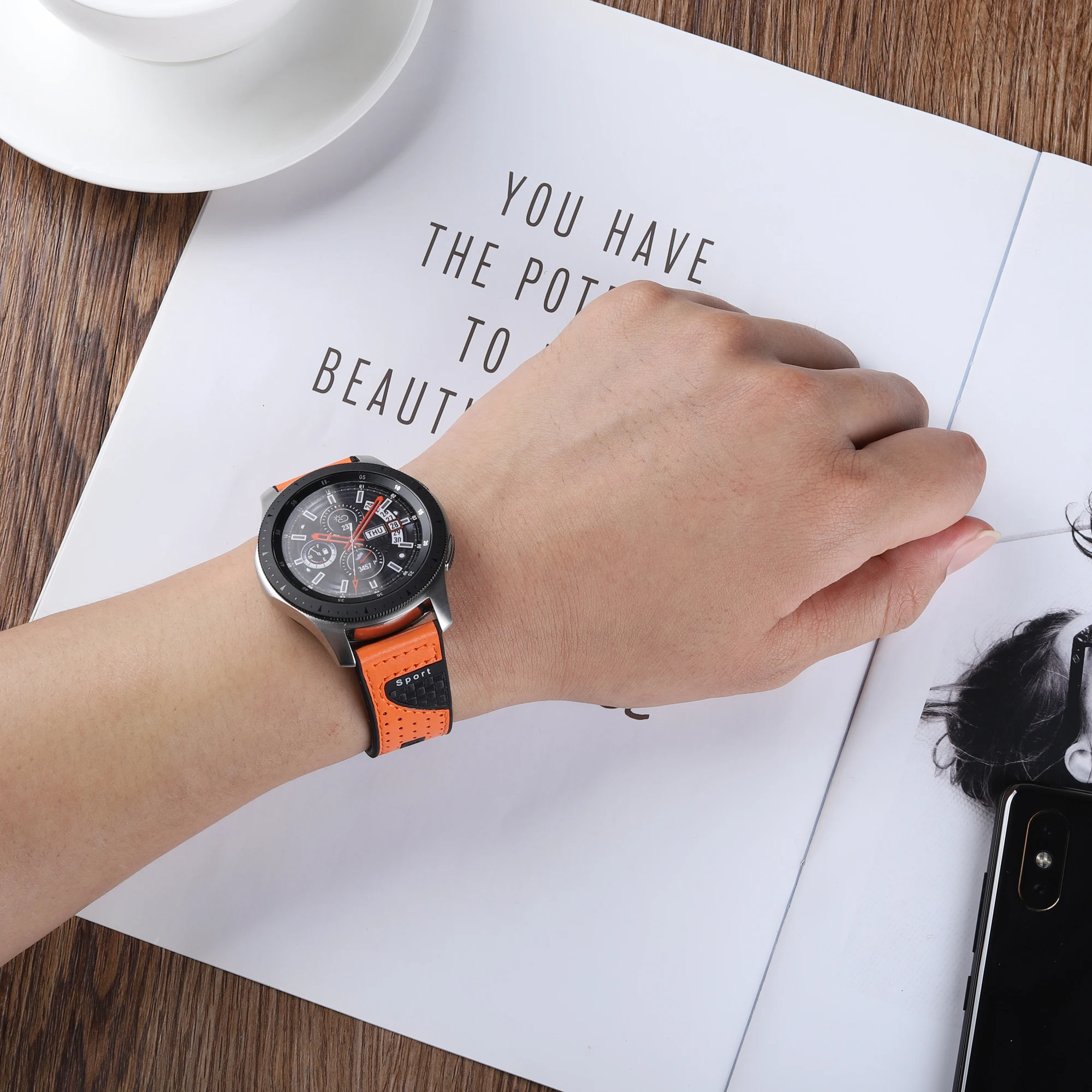 Резиновый ремешок для часов 22 мм Samsung Galaxy 46 мм/Gear S3 Frontier карбоновый силиконовый