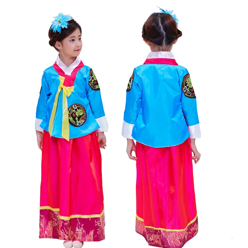 Girls Korean Hanbok Traditional Costumes Ancient Asia Elegant Palace Wedding Oriantal Dance Costume Stage Cosplay | Тематическая