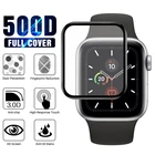 Мягкое закаленное стекло 500D с полным покрытием для apple Watch SE 6 5 4 серии 40 мм 42 мм, Защита экрана для 2 3 38 мм 42 мм, защитная пленка