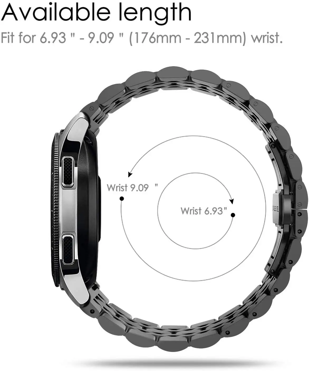 22 мм ремешок для samsung galaxy watch band 316L нержавеющая сталь 46 Gear S3 Frontier huawei gt huami amazfit 1/2