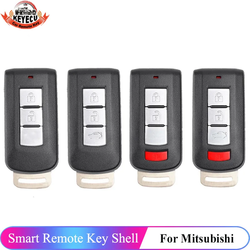 

Чехол для автомобильного ключа KEYECU 2, 3, 4 кнопки для Mitsubishi ASX, Outlander, Sport, Pajero, Shogun, Montero, Lancer, Smart Remote