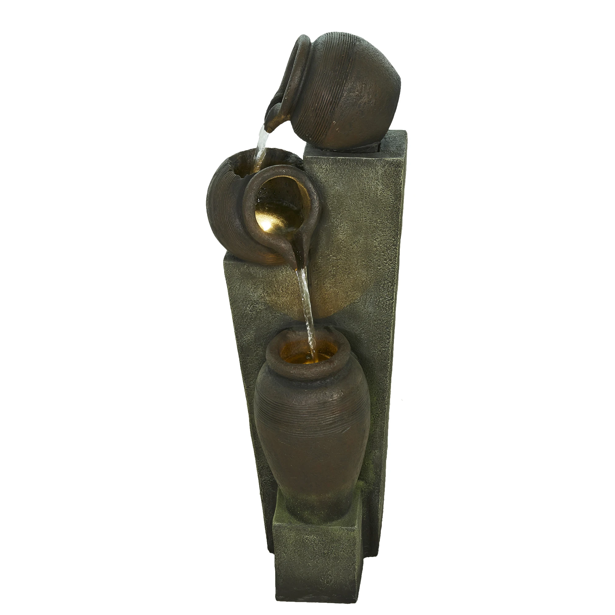 Напольный фонтанчик 39 дюймов 3-ярусные горшки-кувшины напольная стойка