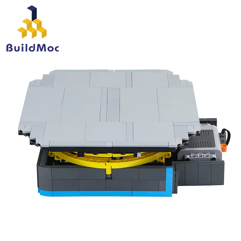 

MOC Racing Car brand Show Case Gray Base Compatible All Brands Blocks Acrylic Plastic Rotating Display Case Multicolor