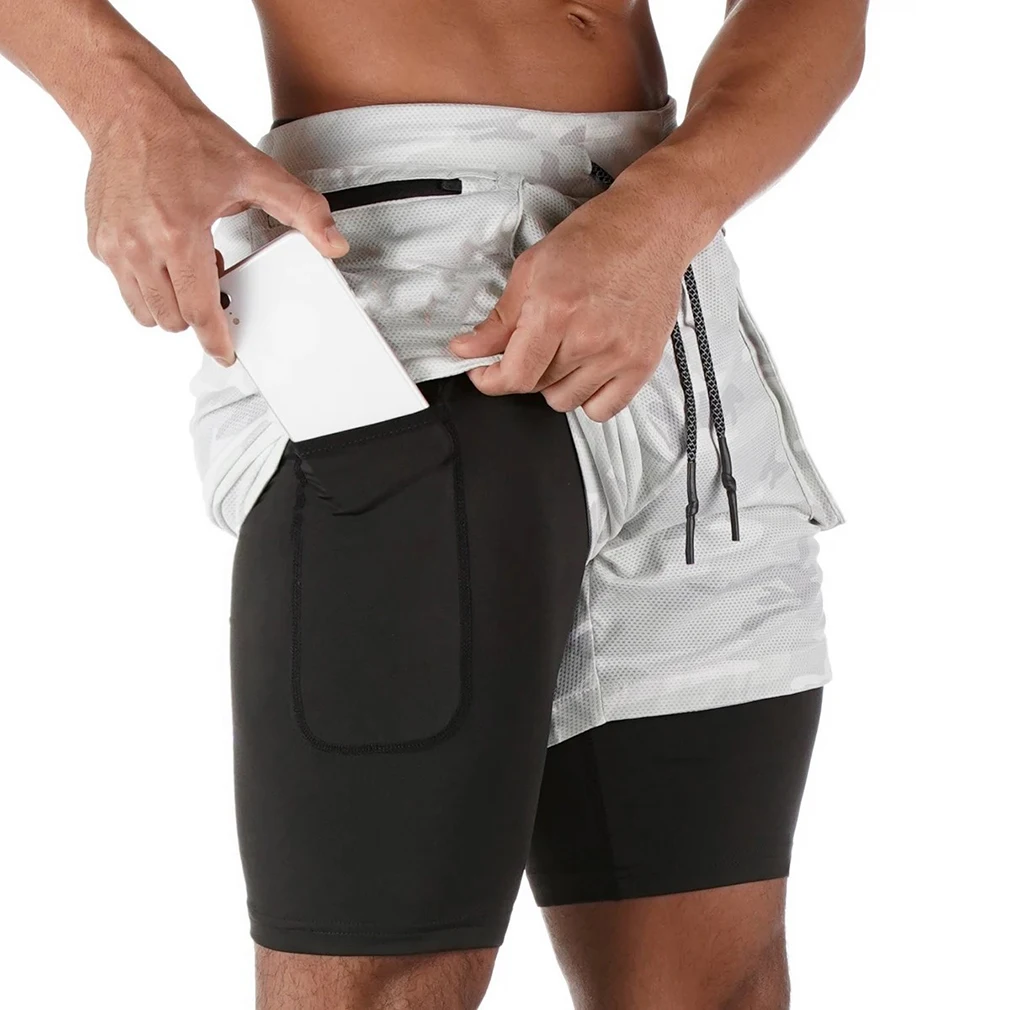 

Men Comfortable Breathbale Shorts Men High Quality Simple Camouflage Shorts All-Match For Male New Phone-Pocket Simple Shorts