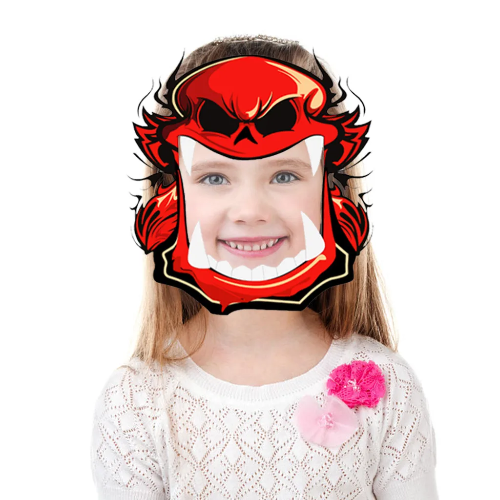 

Face Mask For Kids Children Boys Girls 3d Halloween Print Face Shields Pm2.5 Outdoor Washable Reusable Face Mask Mascarillas #E
