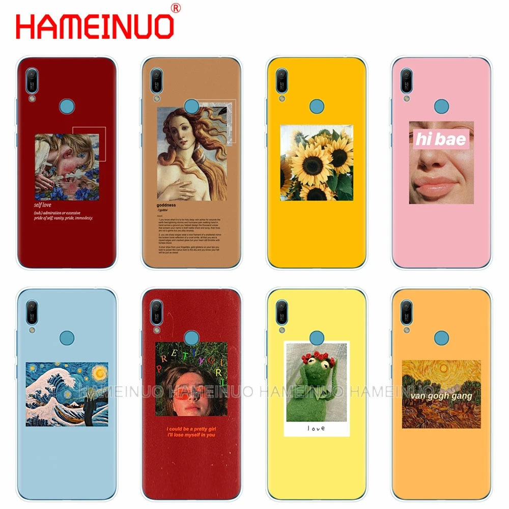 Силиконовый чехол для телефона huawei Y5 Y6 Y7 Y9 PRO PRIME 2019 honor 8s 8a 20 LITE 10i view V20 Art Aesthetic Van