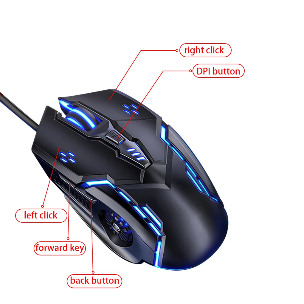 

Mouse Gamer Wired Ergonomic Mouse Led Computer Mouse USB Photoelectric PC Mice Luminous Mouse Colorful Mouse For Laptop
