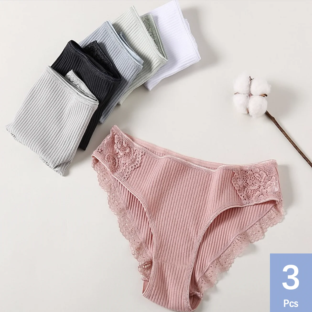 3 шт./лот хлопковые трусики однотонные женские удобное нижнее белье трусы женское