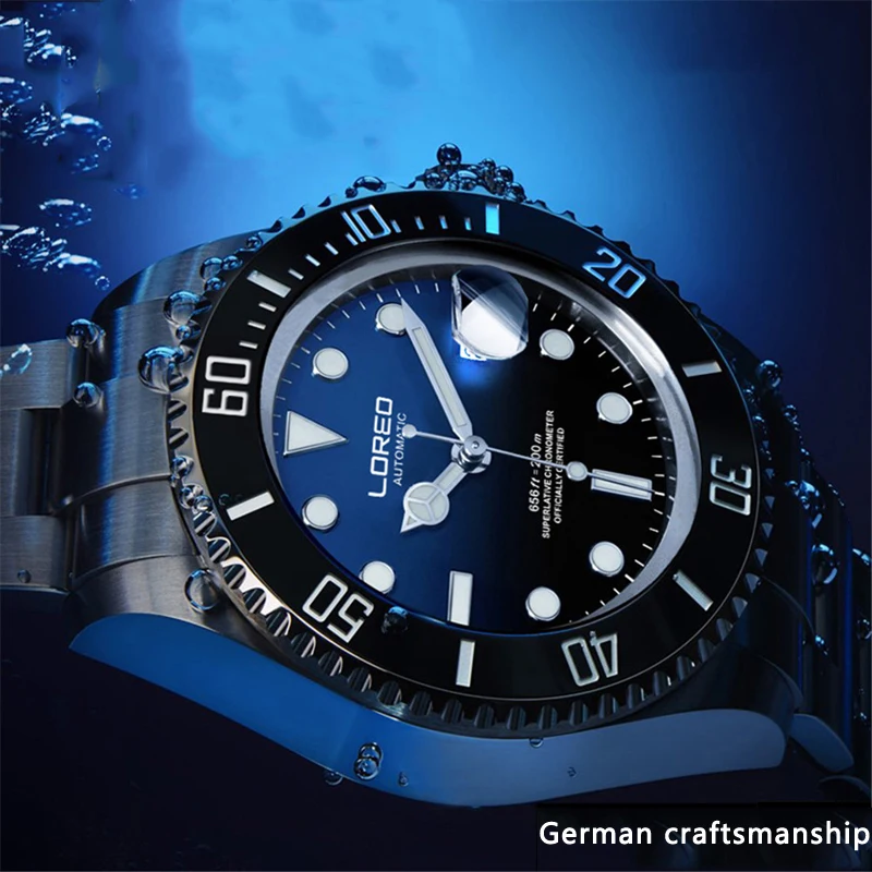 Loreo мужские часы Лидирующий бренд Роскошные Мужские автоматические механические