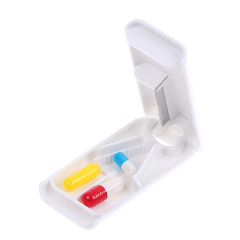 

1 шт. держатель лекарственных таблеток нож для разрезания таблеток разветвитель таблетки чехол Мини полезный портативный контейнер для хра...
