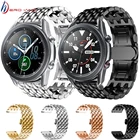 Металлический ремешок для Samsung Galaxy Watch 3 45 мм, браслет из нержавеющей стали для Galaxy Watch 46 мм Gear S3, классические аксессуары 22 мм