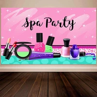 spa party backdrop colorful make up teens girls princess sweet birthday baby shower party supply background photo studio props