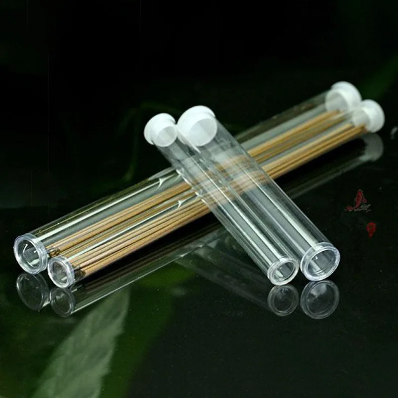 2Pcs Simplicity Transparent Acrylic Incense Tube 5g/10g/20g /30g Incense Sticks Barrel Storage Box Package