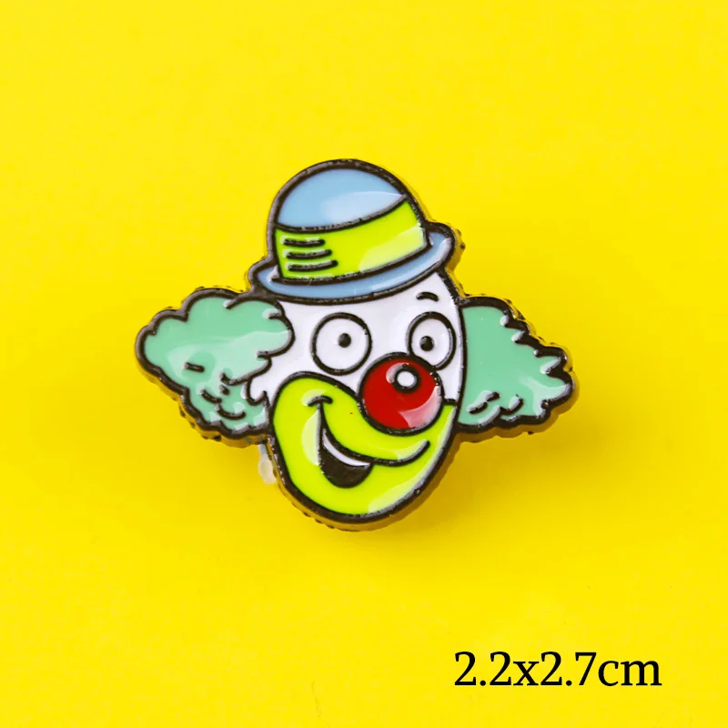Забавная эмалированная булавка Джокера DIY металлические значки булавки и броши