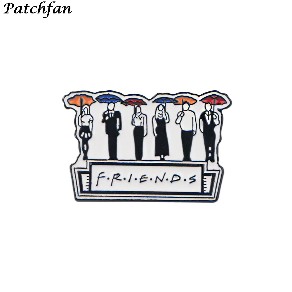 

A4080 Patchfan Enamel Pins Cartoon Friend Tv Show Brooches Lapel Pin Shirt Bag Funny Badge Jewelry Gift Fans Friends