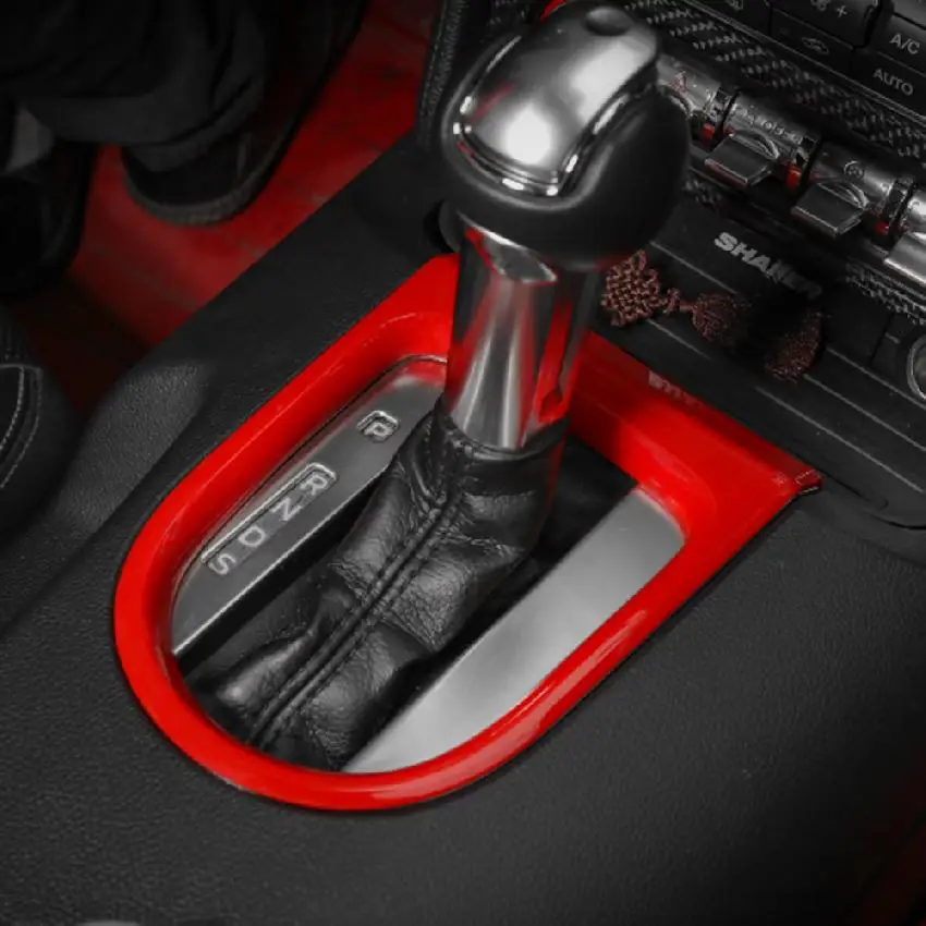 Для Ford Mustang 2015 2016 2017 консоль из углеродного волокна коробка передач панель