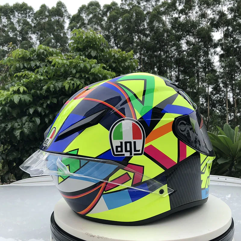 Dql moto rcycle misano ручной шлем с черный с козырьком шлем для мотогонок с полным лицом перекрестный большой хвост крыло шлем