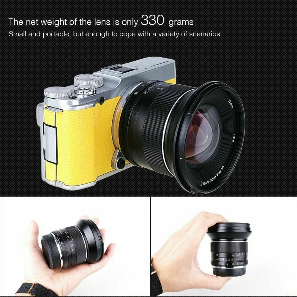 Ручной объектив Kaxinda 12 мм f/2 8 для беззеркальной камеры Canon Sony Fuji M4/3|Объективы