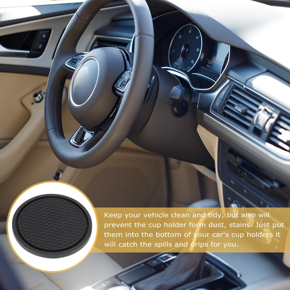 

10pcs Car Water Coaster Mat Car Non-slips Coaster Mat Cup Cushion Cup Place Mat