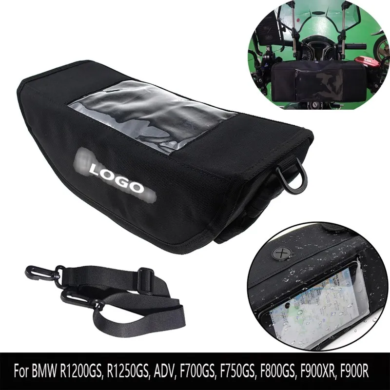 

Motorcycle Phone Navigation Bag For BMW R1200GS R1250GS ADV F700GS F750GS F800GS F900XR F900R Handle Storage Bag Waterproof