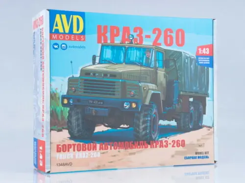 نماذج AVD 1/43 مقياس شاحنة KRAZ 260 مجموعة غير مجمعة diecast 1348AVD