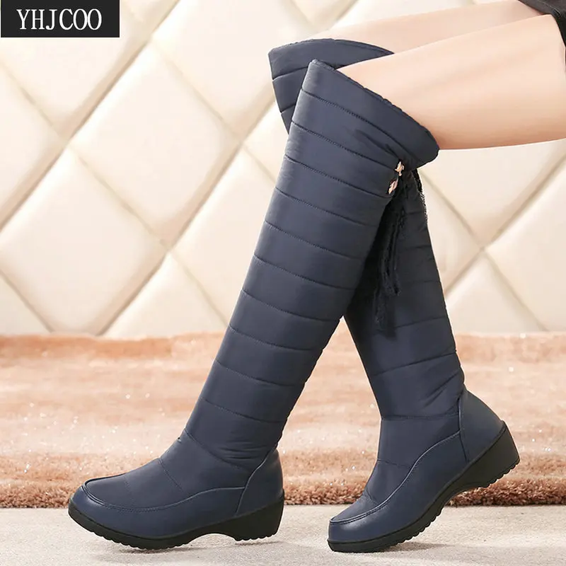 Женские сапоги зимняя обувь женские теплые длинные выше колена