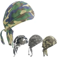 new camouflage breathable cycling headwear sport protective sweat headbands mesh long tail hunting camping bandana