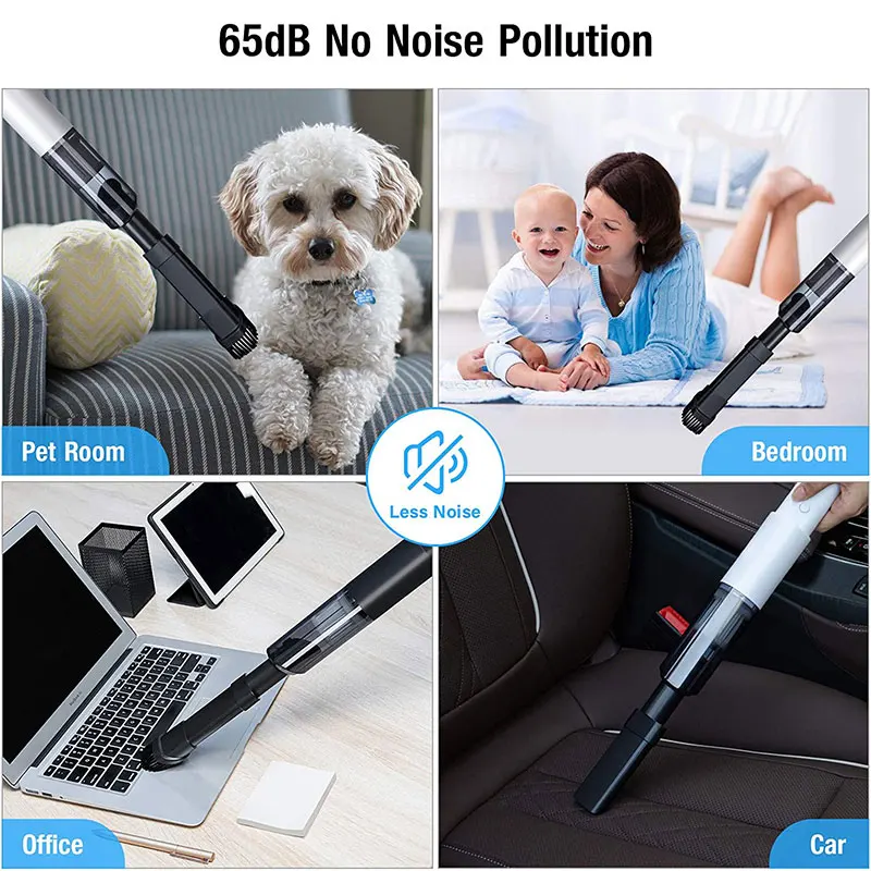 

Wireless Car Vacuum Cleaner SuperStrong Suction Mini Portable Handheld Auto Vacumm Cleaner for office home car