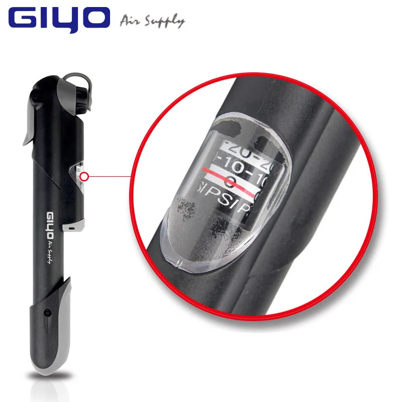 Mini AV/FV Valve Bike Pump Adaptors With Gauge Presta Schrader Tire Bicycle Air Inflator For MTB Road Cycling | Спорт и развлечения