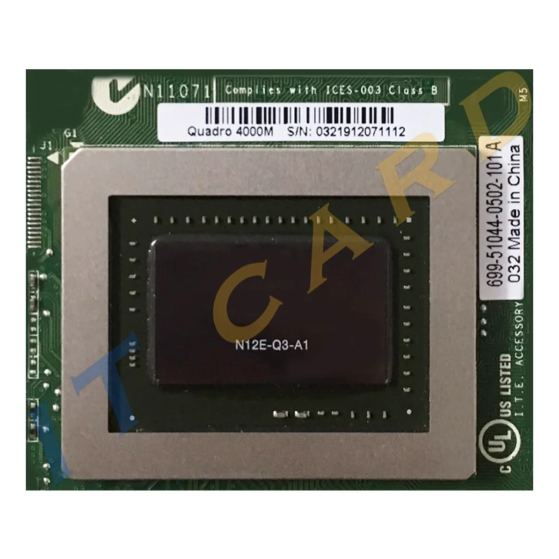Видеокарта Quadro 4000M Q4000M GDDR5 2 Гб с X-образным кронштейном для Dell M6600 M15X HP 8740 Вт 8760 100%