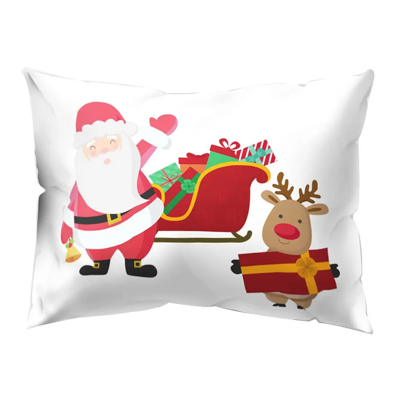 

1PC Christmas Decor Cushion Cover Cartoon Pillow Case Decorative 30*50cm Durable Pillowslip Cute Soft Throw Pillows Covers