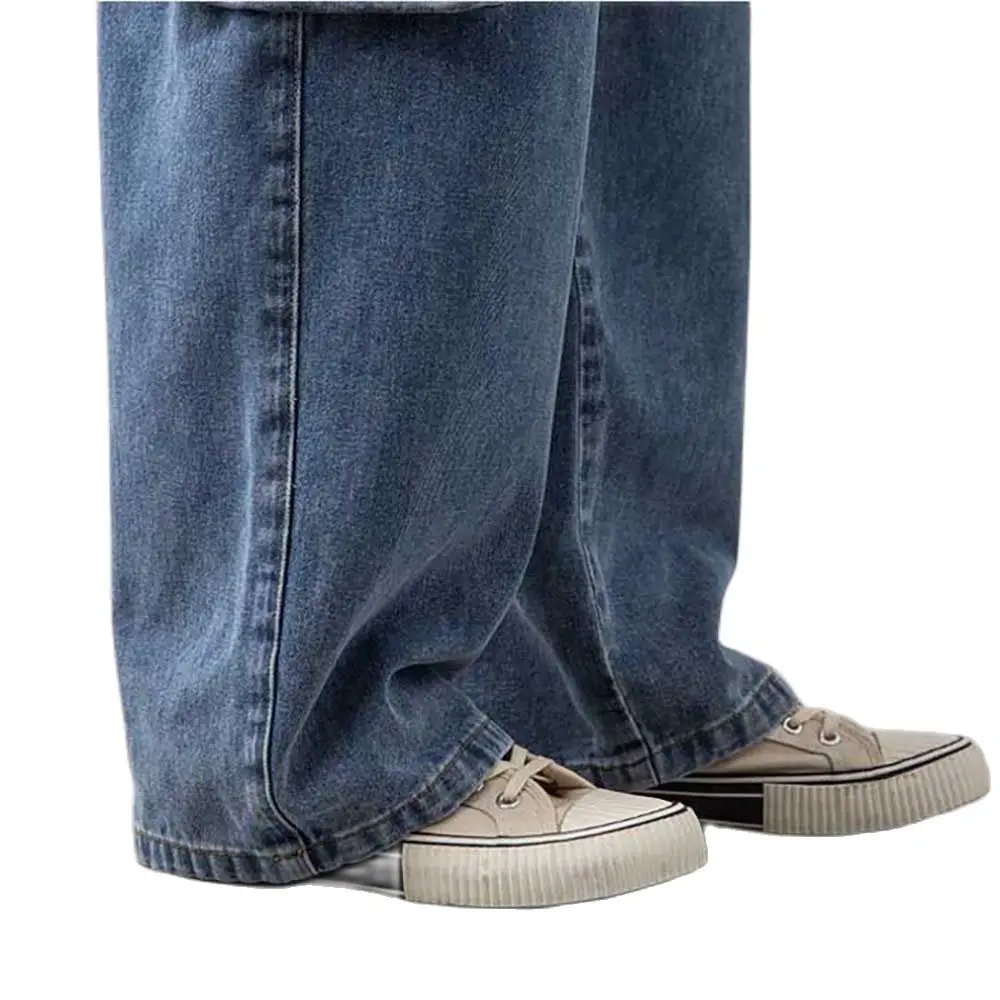 

New Fashion Loose Baggy Denim Pants Men Casual Straight Cargo Jeans Streetwear Trousers Hiphop Harem Jeans Male Clothing